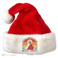 Retro Easter Guess Who Back Again Jesus Resurrection Santa Hat thumb 0