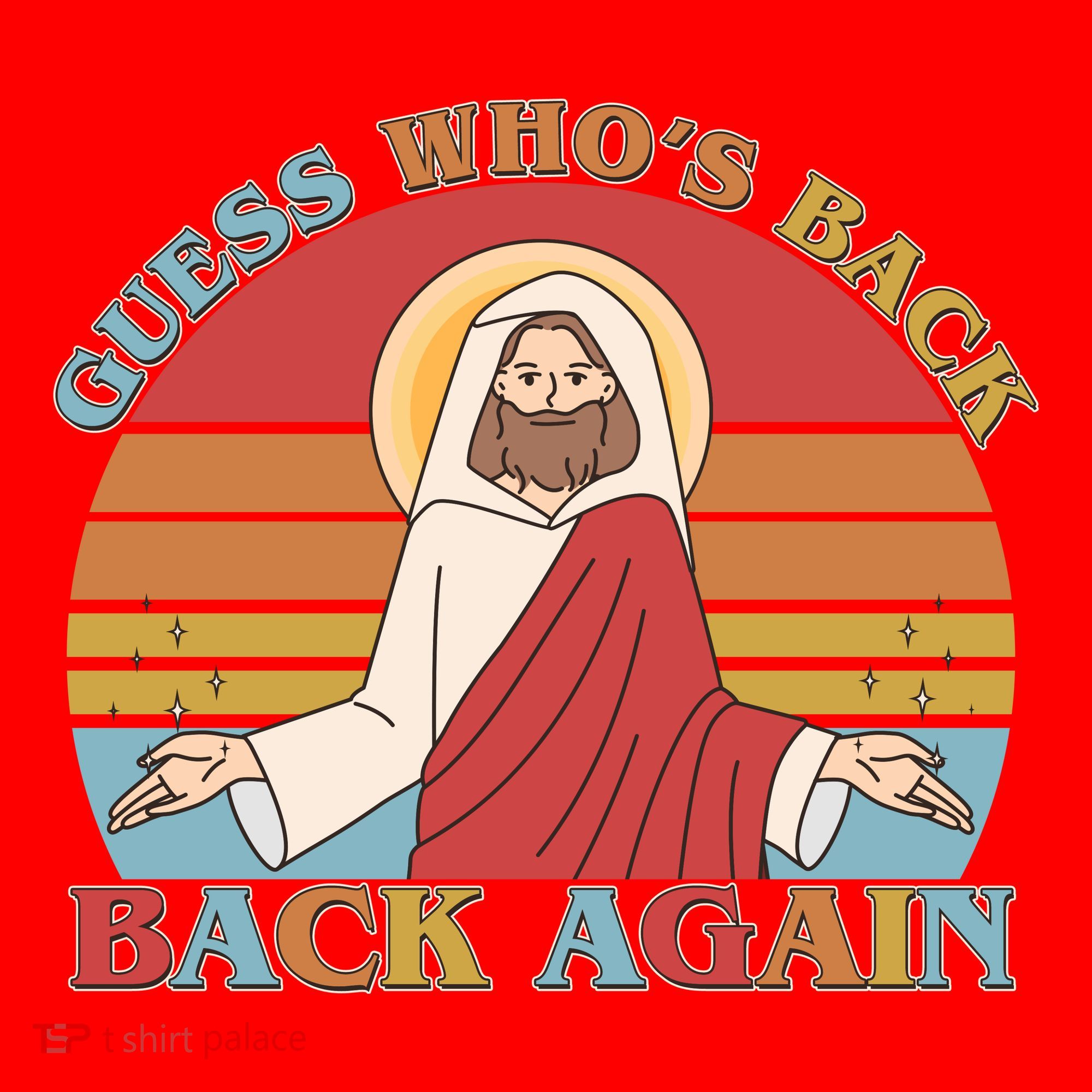 Retro Easter Guess Who Back Again Jesus Resurrection Santa Hat