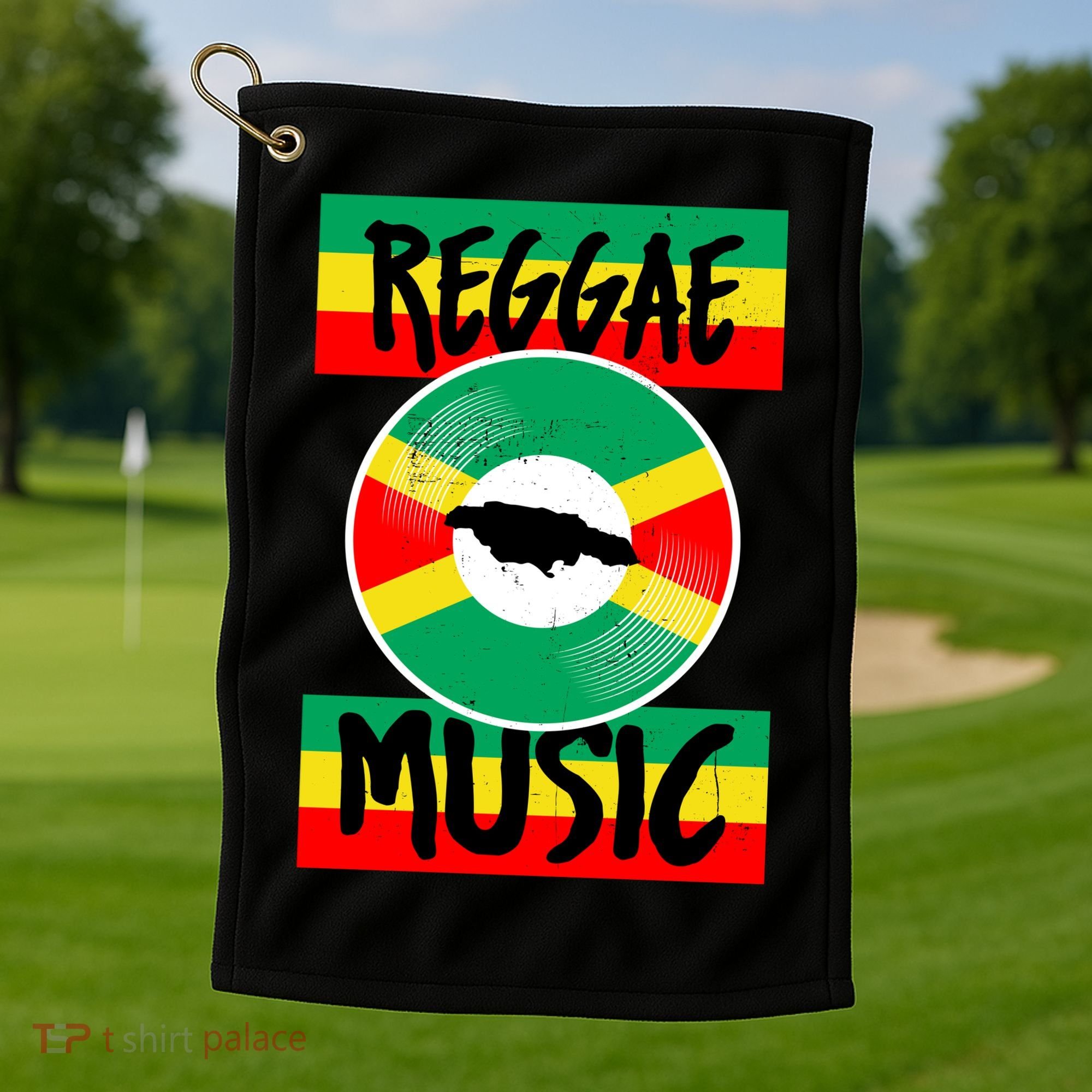 Reggae Music Jamaica Golf Towel