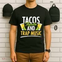 Rap Edm Hiphop Rapper Tacos Tequila And Trap Music T-Shirt thumb 6