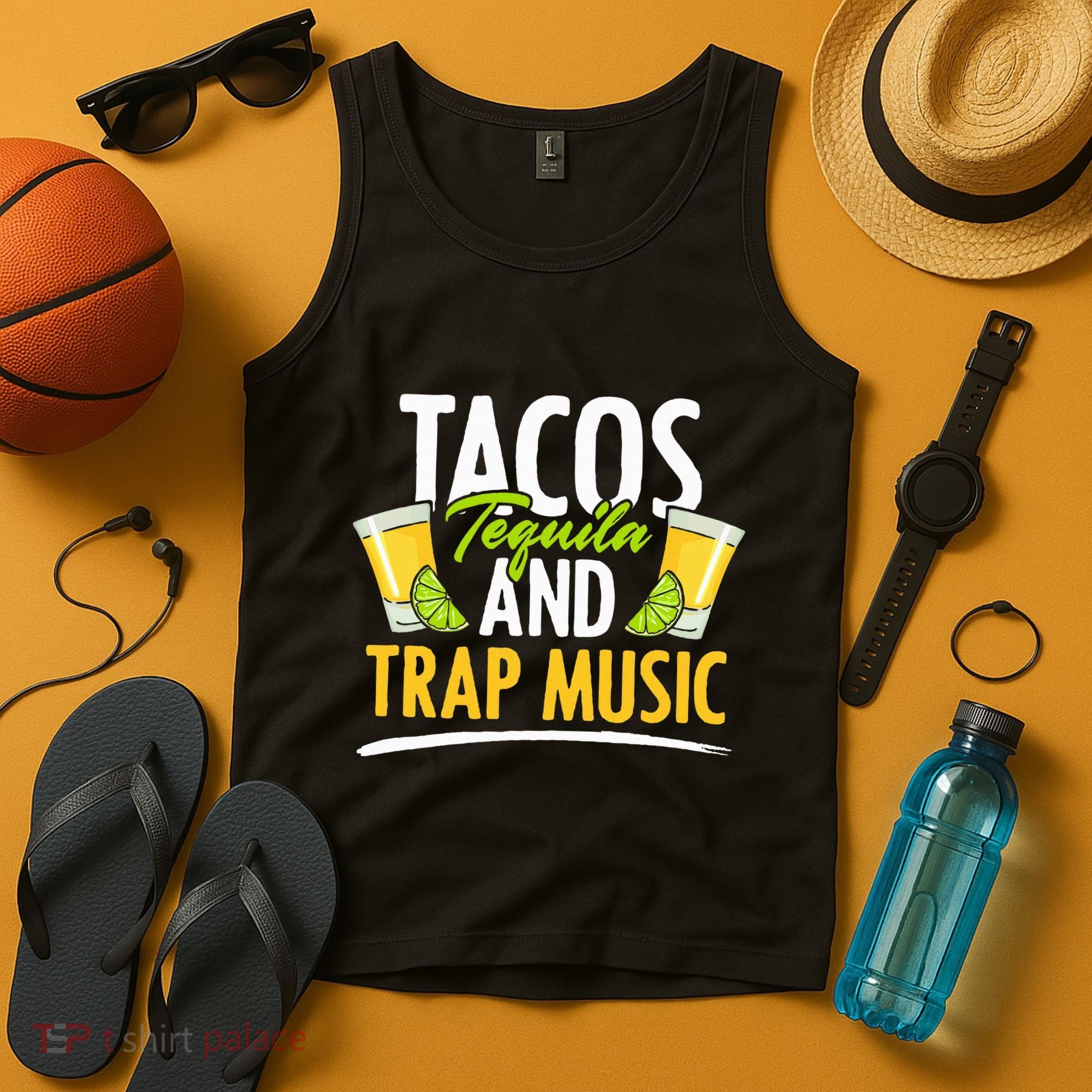 Rap Edm Hiphop Rapper Tacos Tequila And Trap Music Tank Top