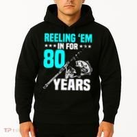 Reeling Em In For 80 Years Birthday 80th Bday Celebration Hoodie thumb 2