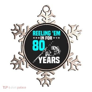 Reeling Em In For 80 Years Birthday 80th Bday Celebration Ornament