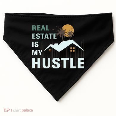 Real Estate Is My Hustle USA-Made Doggie Bandana