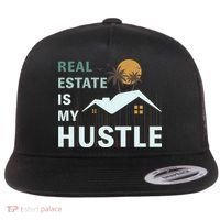 Real Estate Is My Hustle Flat Bill Trucker Hat thumb 0