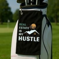 Real Estate Is My Hustle Golf Towel thumb 2