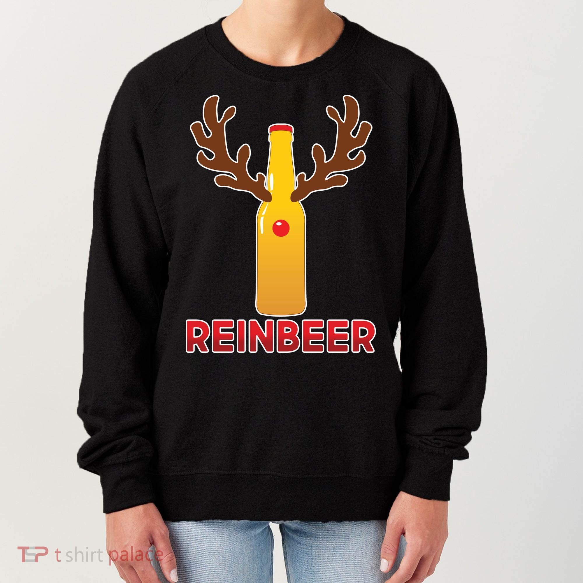 Reinbeer Funny Christmas Beer Reindeer Women's Sweatshirt