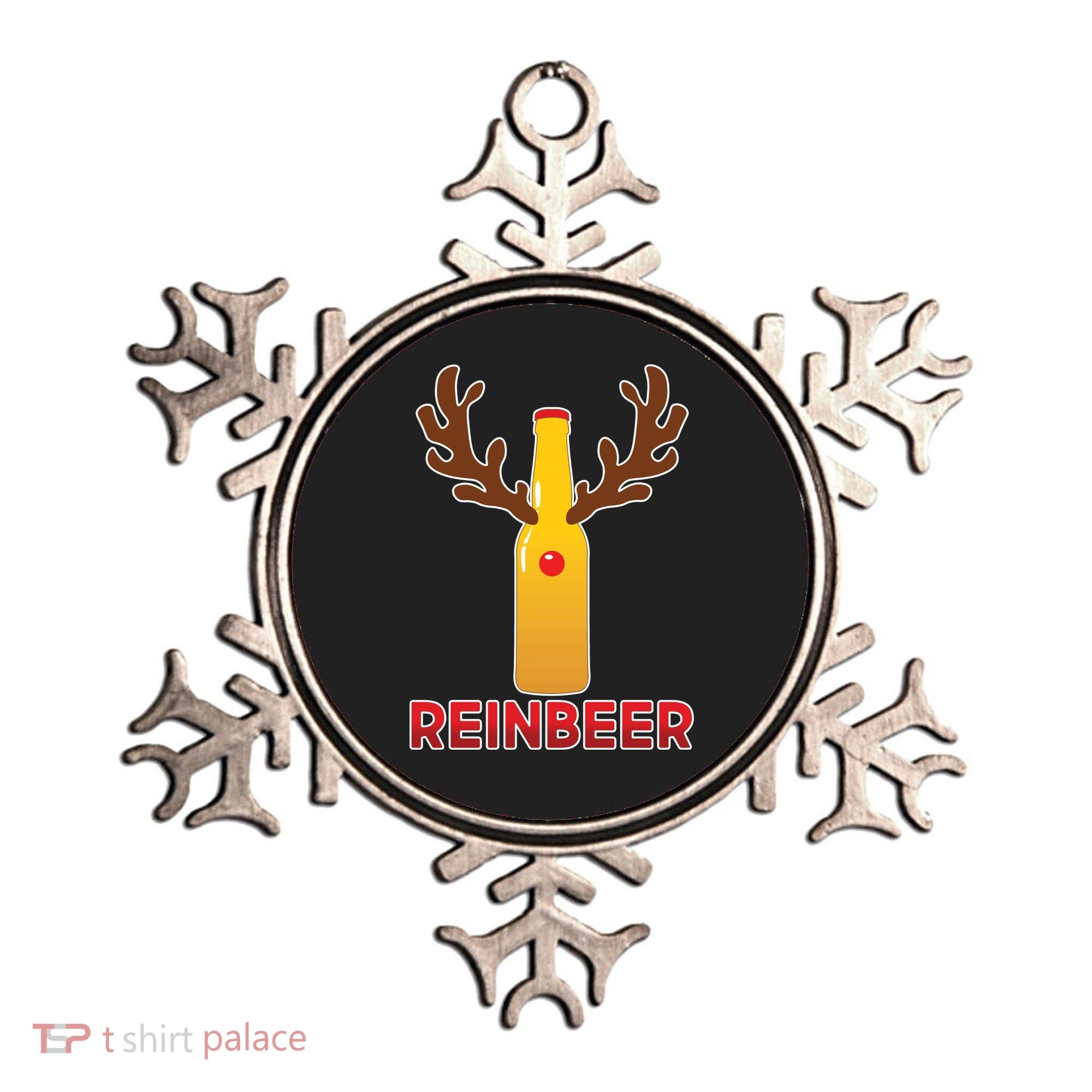 Reinbeer Funny Christmas Beer Reindeer Ornament