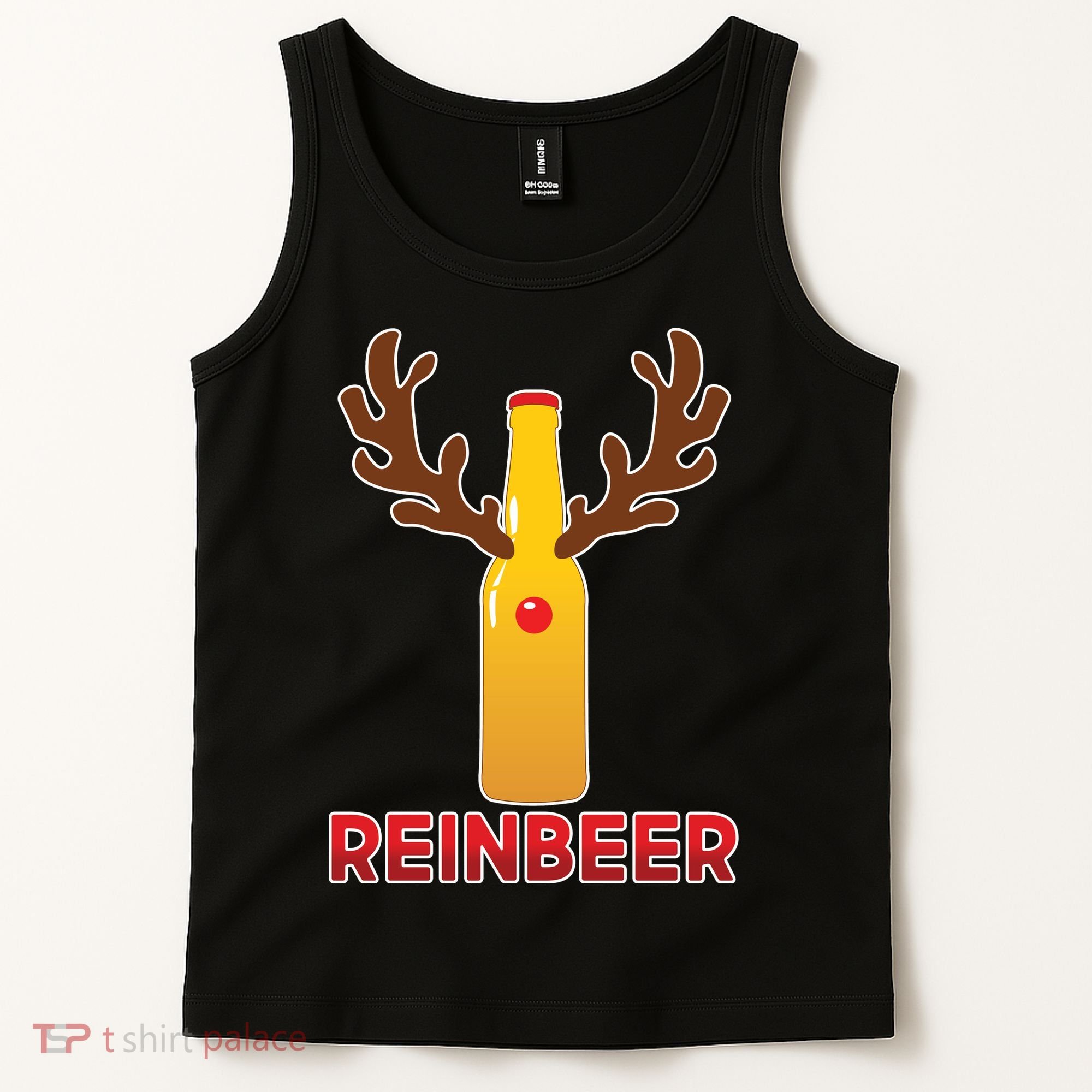 Reinbeer Funny Christmas Beer Reindeer Tank Top