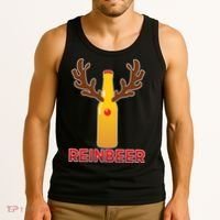 Reinbeer Funny Christmas Beer Reindeer Tank Top thumb 3