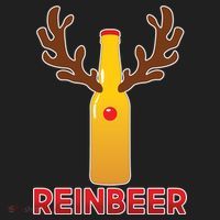 Reinbeer Funny Christmas Beer Reindeer Golf Towel thumb 3