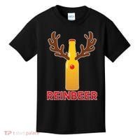 Reinbeer Funny Christmas Beer Reindeer Kids T-Shirt thumb 0
