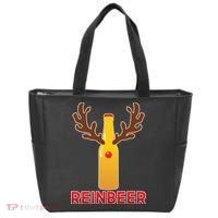 Reinbeer Funny Christmas Beer Reindeer Tote Bag thumb 0