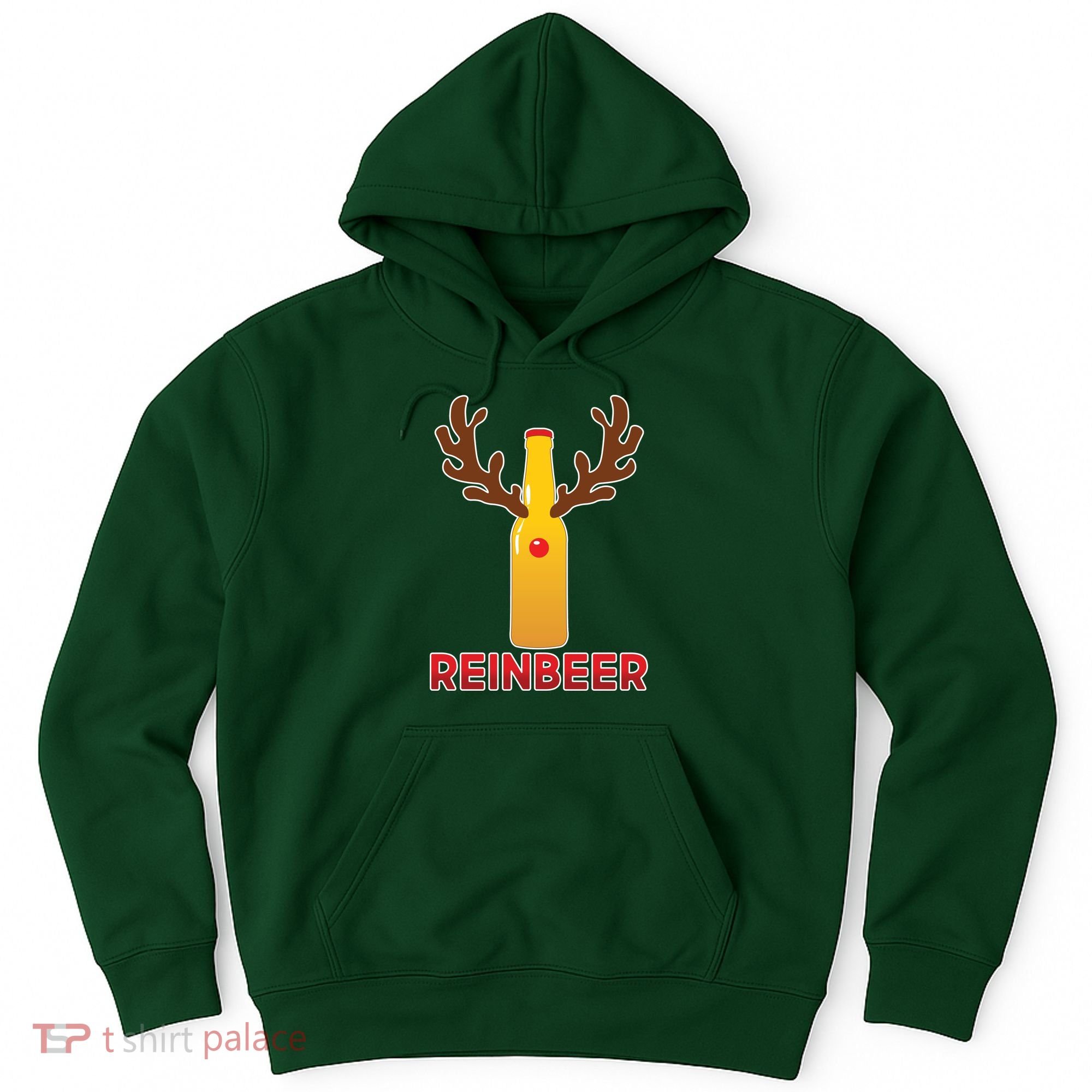 Reinbeer Funny Christmas Beer Reindeer Hoodie