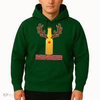 Reinbeer Funny Christmas Beer Reindeer Hoodie thumb 2