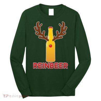Reinbeer Funny Christmas Beer Reindeer Long Sleeve Shirt
