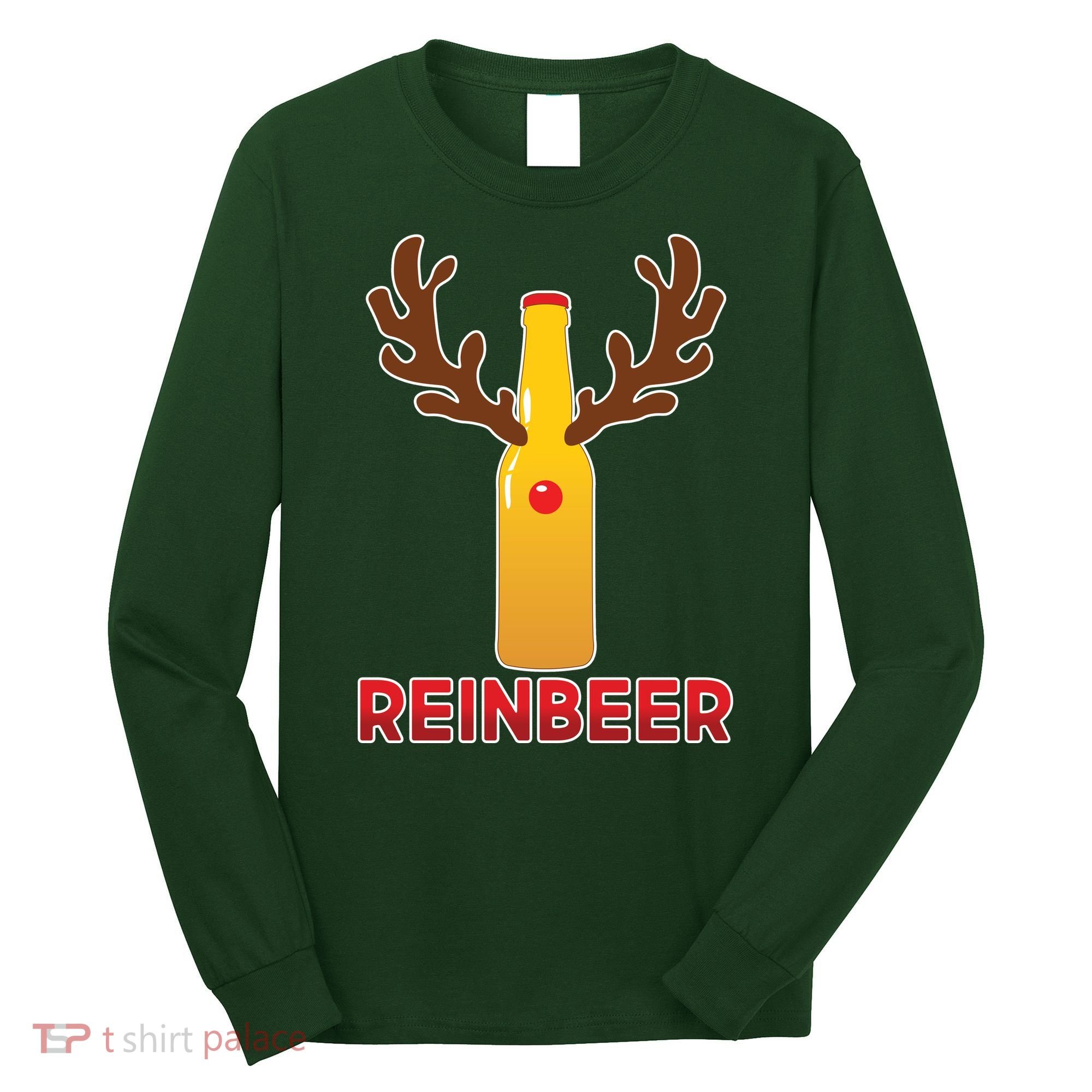 Reinbeer Funny Christmas Beer Reindeer Long Sleeve Shirt