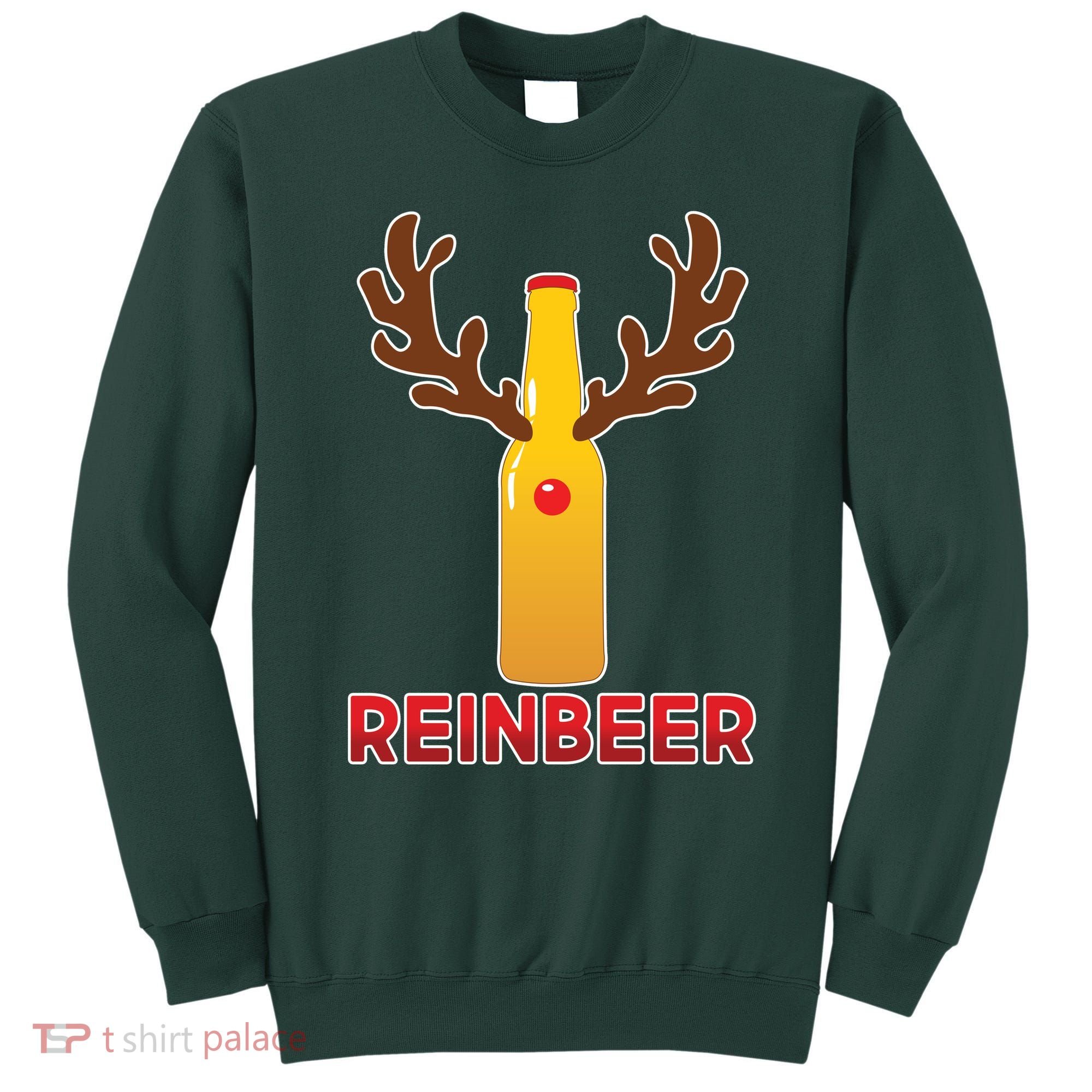 Reinbeer Funny Christmas Beer Reindeer Sweatshirt