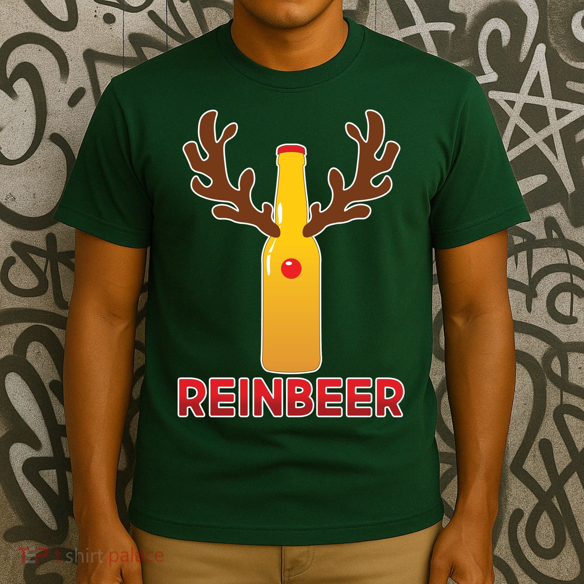 Reinbeer Funny Christmas Beer Reindeer T-Shirt