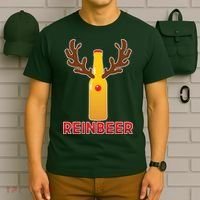 Reinbeer Funny Christmas Beer Reindeer T-Shirt thumb 6