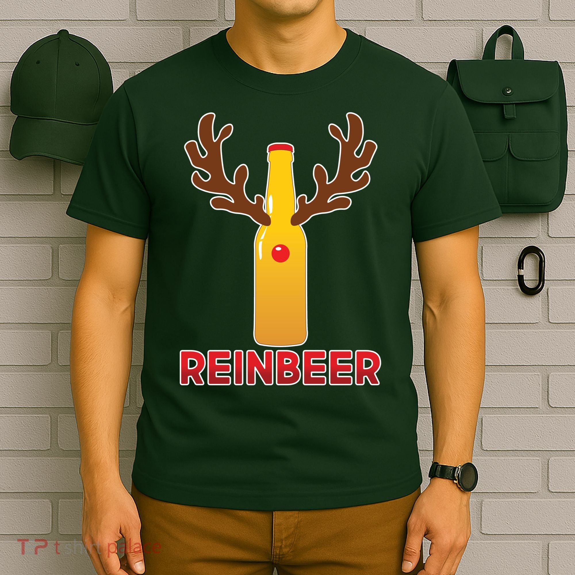 Reinbeer Funny Christmas Beer Reindeer T-Shirt