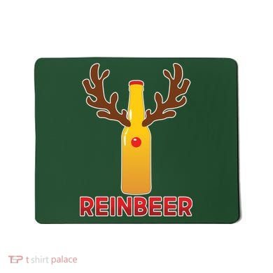 Reinbeer Funny Christmas Beer Reindeer Mousepad