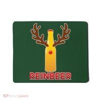 Reinbeer Funny Christmas Beer Reindeer Mousepad thumb 0