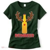 Reinbeer Funny Christmas Beer Reindeer Women's T-Shirt thumb 0