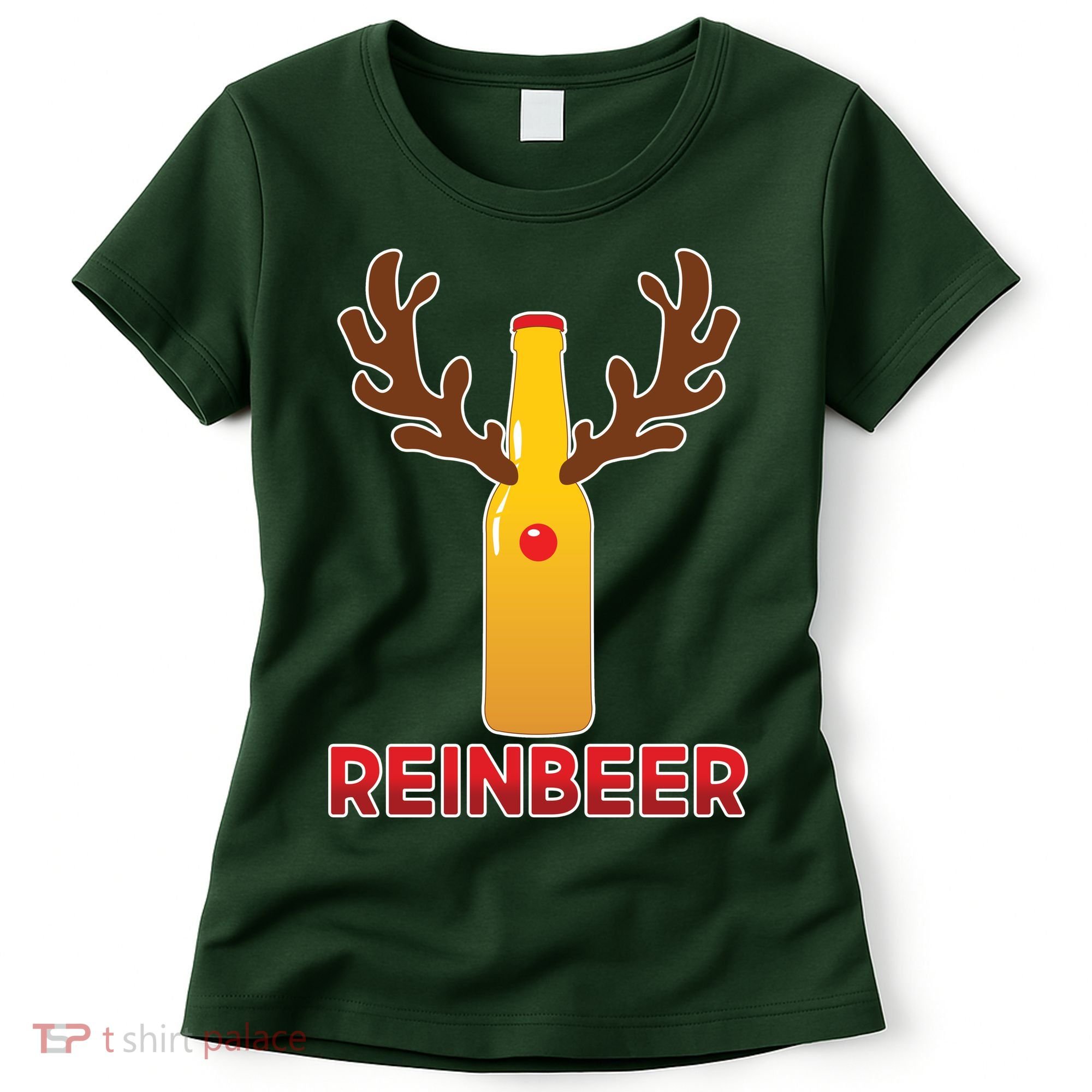 Reinbeer Funny Christmas Beer Reindeer Women's T-Shirt