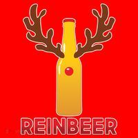 Reinbeer Funny Christmas Beer Reindeer Santa Hat thumb 1