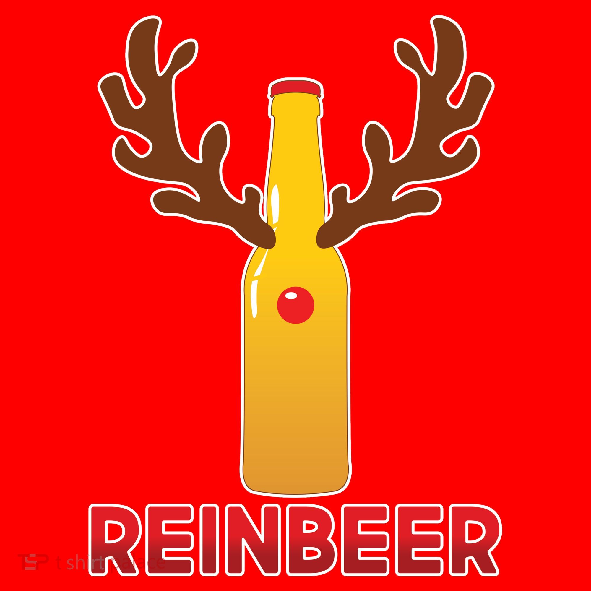 Reinbeer Funny Christmas Beer Reindeer Santa Hat