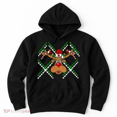 Reindeer Ugly Christmas Sweater Hoodie