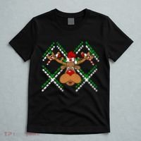 Reindeer Ugly Christmas Sweater T-Shirt thumb 5