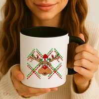 Reindeer Ugly Christmas Sweater Coffee Mug thumb 3