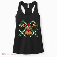 Reindeer Ugly Christmas Sweater Women's Tank Top thumb 0