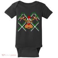 Reindeer Ugly Christmas Sweater Baby Bodysuit thumb 0
