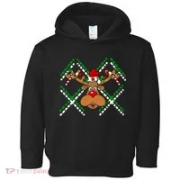 Reindeer Ugly Christmas Sweater Toddler Hoodie thumb 0