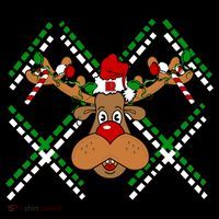 Reindeer Ugly Christmas Sweater Toddler Hoodie thumb 2
