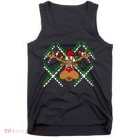 Reindeer Ugly Christmas Sweater Tank Top thumb 0