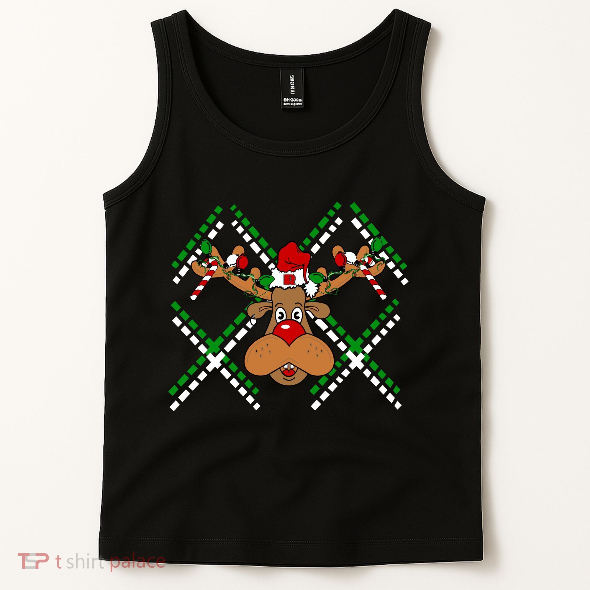 Reindeer Ugly Christmas Sweater Tank Top