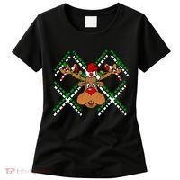 Reindeer Ugly Christmas Sweater Women's T-Shirt thumb 0