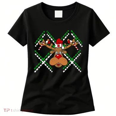 Reindeer Ugly Christmas Sweater Women's T-Shirt