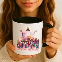 Retro Every Knee Shall Bow God Faith Jesus Christian Easter Coffee Mug thumb 3