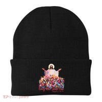 Retro Every Knee Shall Bow God Faith Jesus Christian Easter Beanie thumb 0