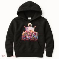 Retro Every Knee Shall Bow God Faith Jesus Christian Easter Kids Hoodie thumb 0