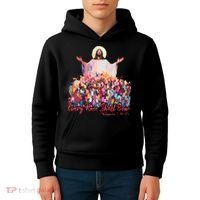 Retro Every Knee Shall Bow God Faith Jesus Christian Easter Kids Hoodie thumb 4