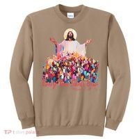 Retro Every Knee Shall Bow God Faith Jesus Christian Easter Sweatshirt thumb 0
