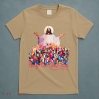 Retro Every Knee Shall Bow God Faith Jesus Christian Easter T-Shirt thumb 5