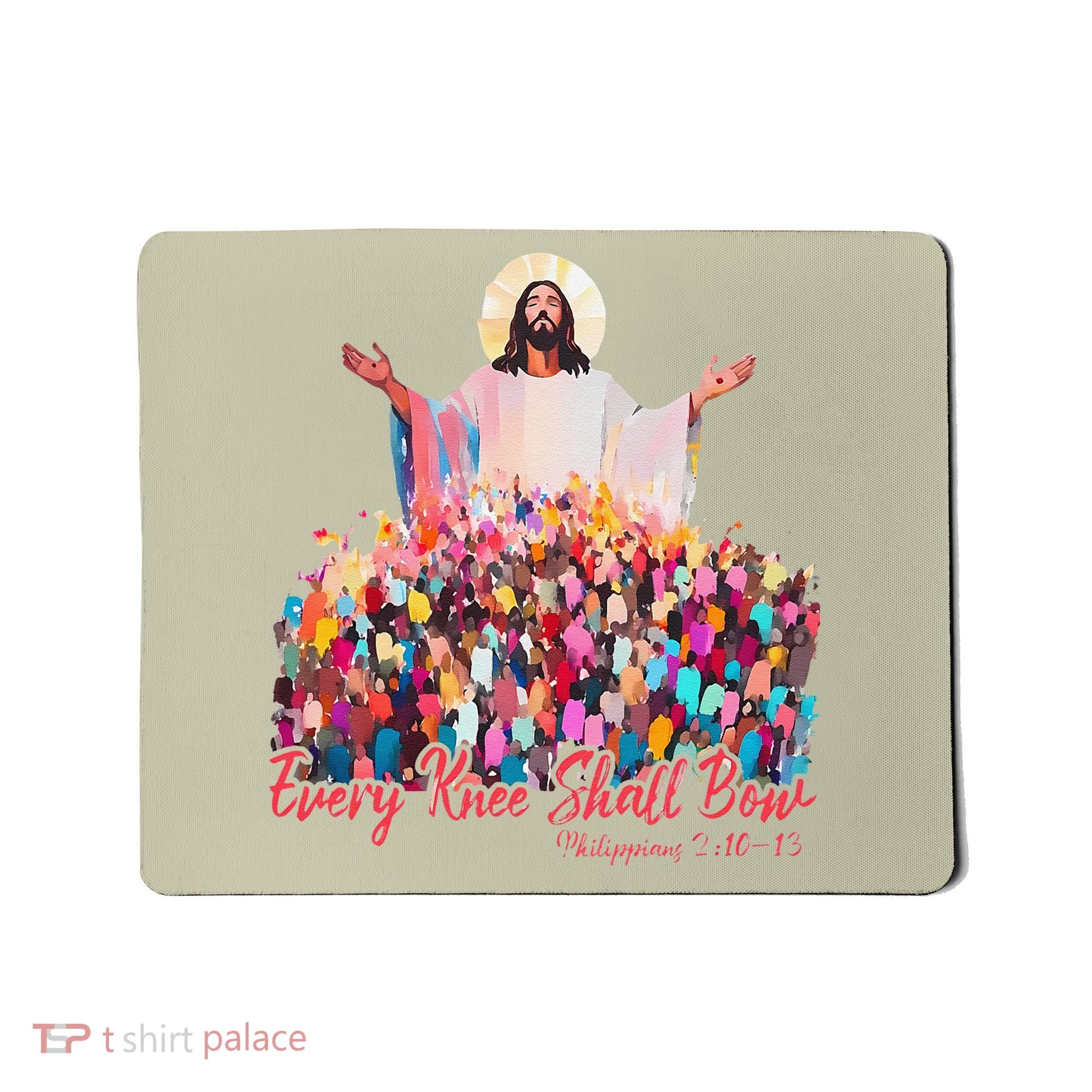 Retro Every Knee Shall Bow God Faith Jesus Christian Easter Mousepad