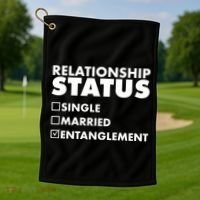 Relationship Status Entanglement Golf Towel thumb 1